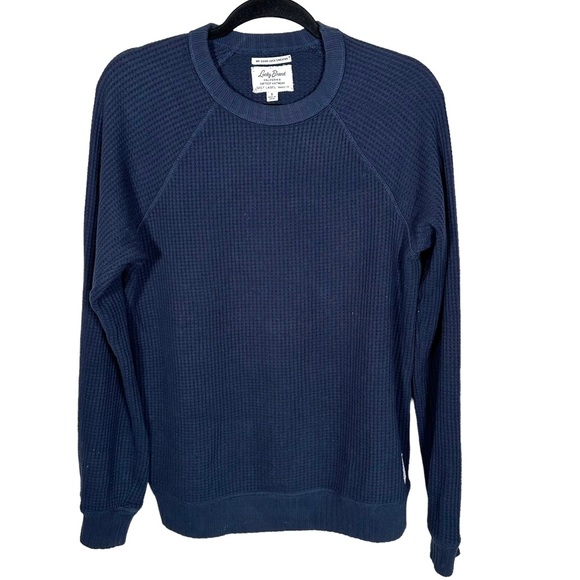 Lucky Brand Grey Label Navy Waffle Knit Sweater - Picture 1 of 6